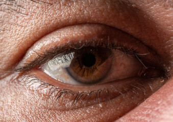 Fototapeta premium Beautiful close up of eye. Macro photography.