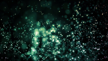 水中のパーティクル。キラキラ背景