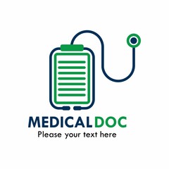 Medical doc logo template illustration. suitable for medical and education