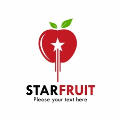 Star fruit logo template illustration. suitable for branding, games. 