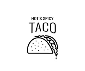 Taco logo design template