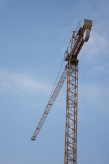 Crane silhouetted in Cluj, Romania, 2022