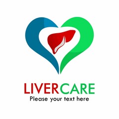 Liver care logo template illustration. suitable for medical