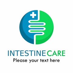 Naklejka premium intestine care logo template illustration. suitable for medical, healthy, clinic, anatomical etc