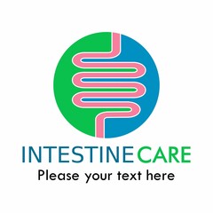 intestine care logo template illustration. suitable for medical, healthy, clinic, anatomical etc