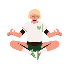 man in meditation yoga pose