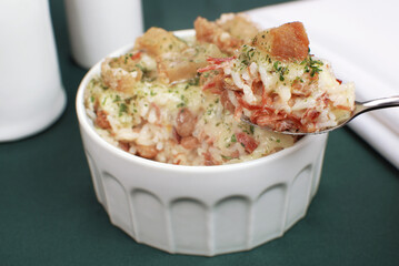 Brazilian cream rice with jerked beef