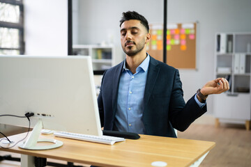 Yoga Meditation In Office