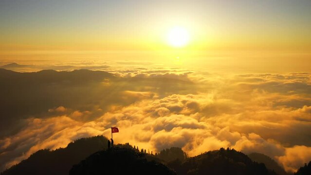 Sunset From The Mountain Top