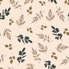 Seamless floral pattern in boho style.