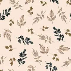 Wallpaper murals Boho style Seamless floral pattern in boho style.