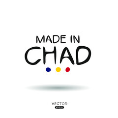 Made in Chad, vector illustration.