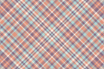 Tartan plaid pattern with texture and retro color. Vector illustration.