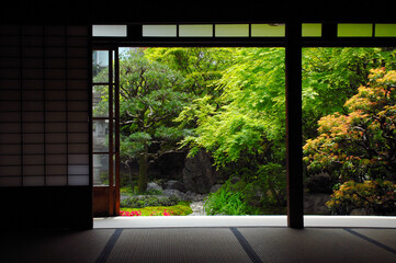 有栖川宮旧邸　書院から庭園を望む　京都市上京区