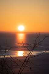 sunset over the sea