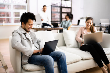 Young Diverse People Working