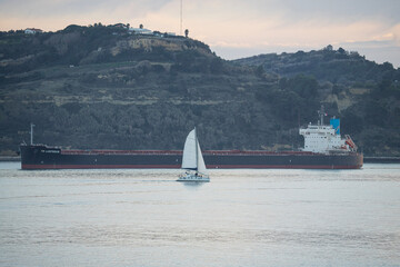 ship in the sea