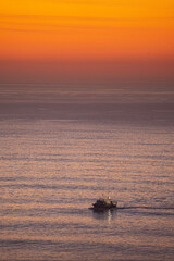 sunset on the sea