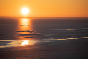 sunset over the sea