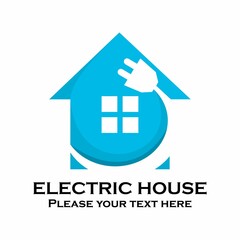Electric house logo. suitable for agency, electric, computer, label, web etc