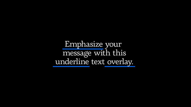 Underline Text Overlay
