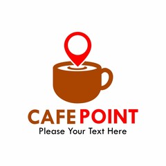Cafe point logo template illustration, suitable for coffee cafe