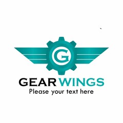  logo design template illustration. there are wings, and piston. suitable automotive, industry, website, network, app, etc