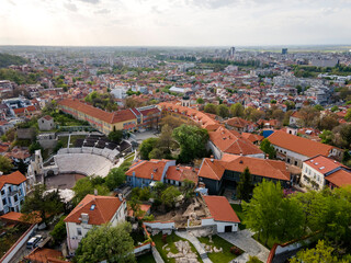 Obraz premium Aerial view of City of Plovdiv, Bulgaria