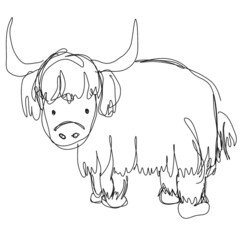 illustration of bull