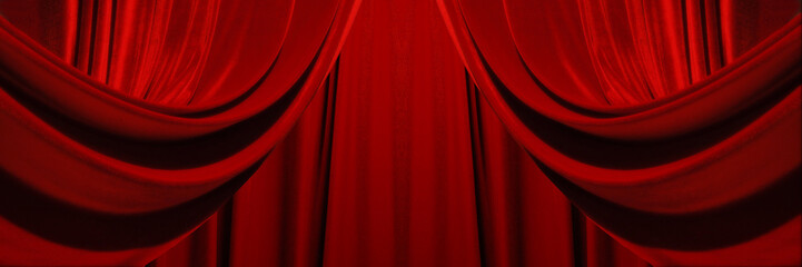 赤いカーテンのステージ