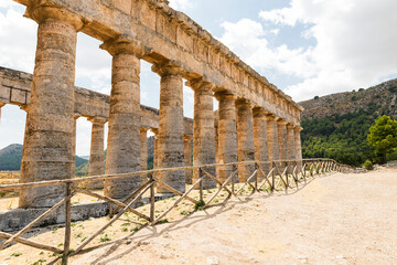 Architectural Sights of The Temple of Segesta ( Tempio di Segesta - Part II) in Trapani, Sicily, Italy.