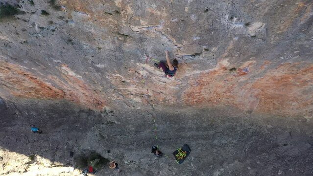 Climbing girl in Spain. in Bellus 