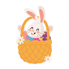 easter bunny and eggs