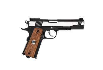 Air gun. Modern pneumatic weapon for air soft, sports and entertainment. A dummy, a copy of a real...
