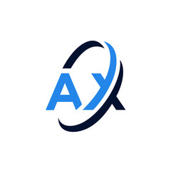 Initial Letter AX Logo Design. Abstract Monogram AX. Icons For Business and Sport. 