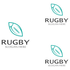 Rugby ball logo. Using a vector illustration template design concept. Can be used for sports logos and a team logo