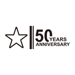 50 years anniversary celebration simple logo