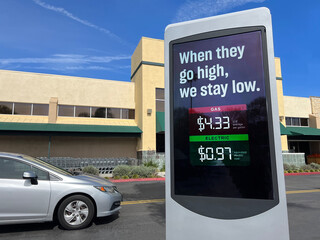 EV station compare Gas vs Electric price