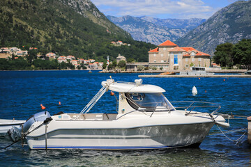 Fototapeta premium Motor boat on the sea