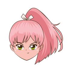 anime girl pink hair