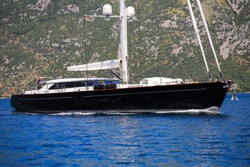 Naklejka premium Luxury large sailing yacht