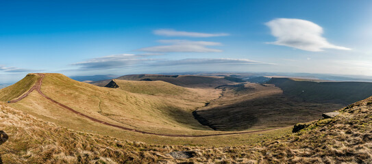 Amazing view in Brecon Beacon national park, Wales, United Kingdom