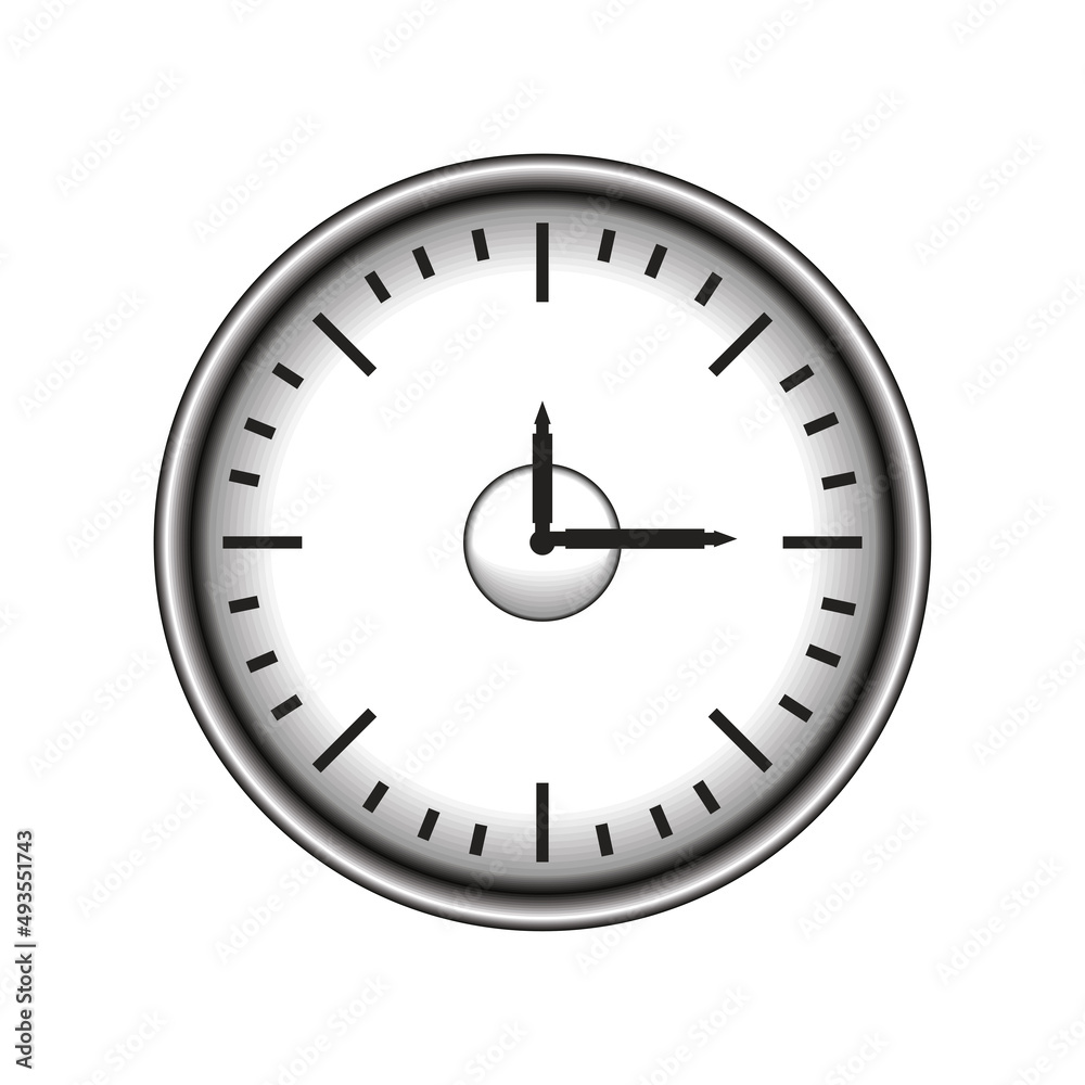 Canvas Prints round clock time