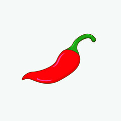 chili flat icon design vector