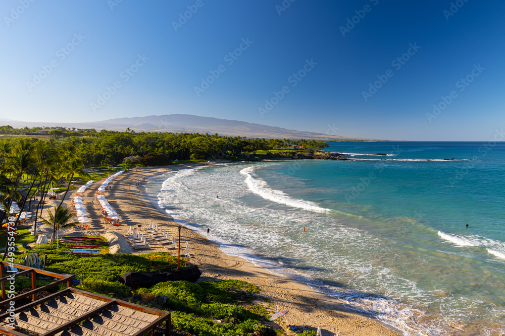 Wall mural kauna'oa (mauna kea) beach, hawaii island, hawaii, usa