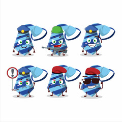 A dedicated Police officer of blue tie mascot design style