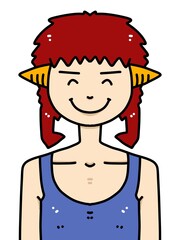 cute cartoon on white background