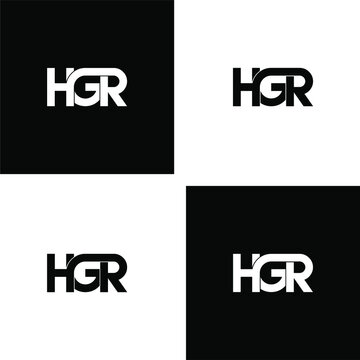 hgr letter original monogram logo design set