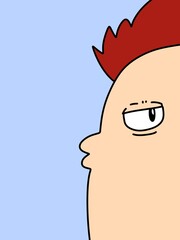 cute face man cartoon background