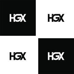 hgx letter original monogram logo design set